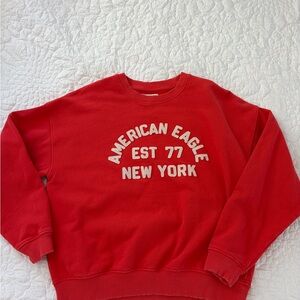 American Eagle Outfitters Red Crewneck Sweater